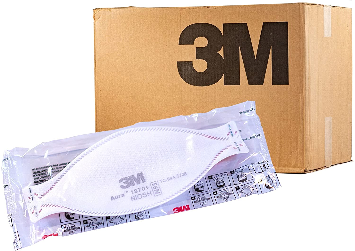 3M Aura 1870+ One Size Fits Most N95 Respirator